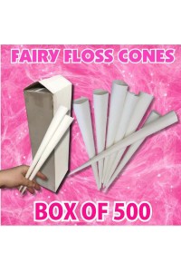 Fairy Floss Paper Cones - Box of 500 - Free Delivery