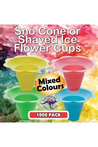 Sno Cone or Shave Ice Flower cups 1000x450mls
