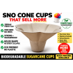 Biodegradable Sno Cone cups 1000 x 280mls Flower style