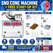 Sno Cone Machine - Commercial - Full Size with Starter Kit